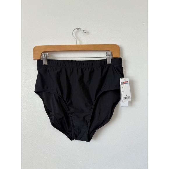 32 Degrees Women's High-Waist Bikini Swim Bottom – Black – Large - Picture 2 of 5